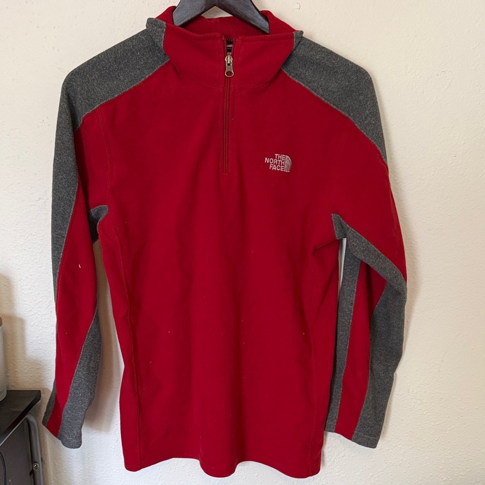 The North Face boys Zip-Up in Red and Gray
